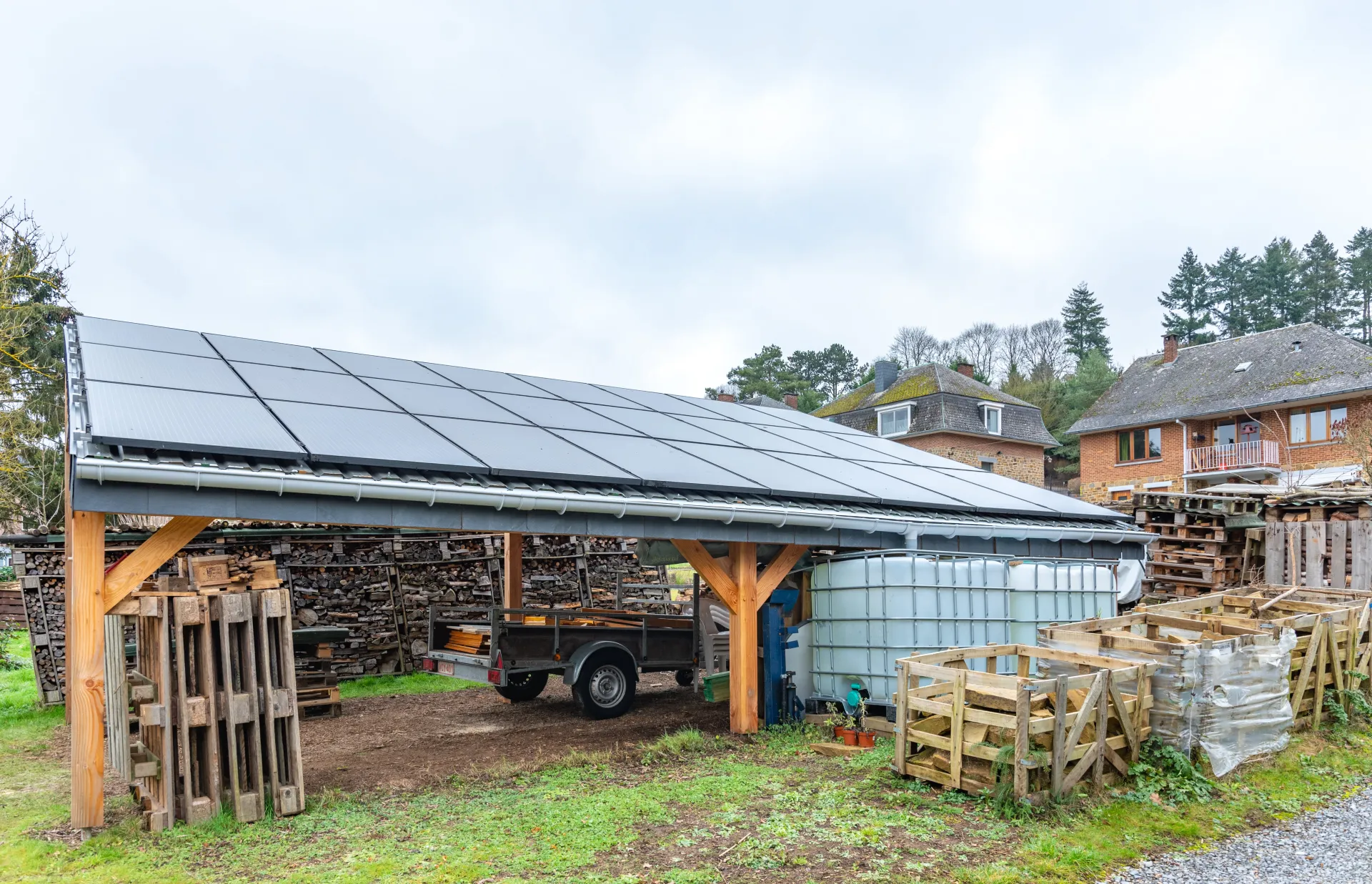 Structure en douglas pour panneaux photovoltaïque